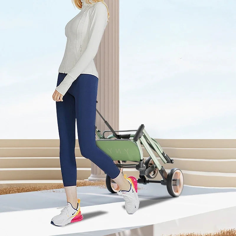 Detachable Pet Stroller Ultra-light Portable Outdoor Cat and Dog Stroller Aluminum Alloy Frame Four-wheel Shock Absorber - Play Paws Toys