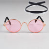 Puppy Dog Sunglasses Anti-skid Round Metal Cat Classic Retro Sunglasses Hippie Cute and Funny Pet Glasses Cosplay Party Costume
