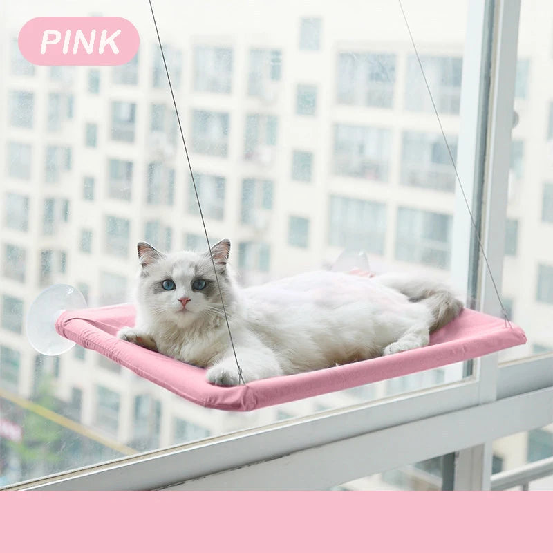 Pet Cat Hammock Aerial Hanging Cat Bed Cats Bed House Kitten Climbing Frame Sunny Window Seat Nest Bearing 20kg Pet Accessories - Play Paws Toys