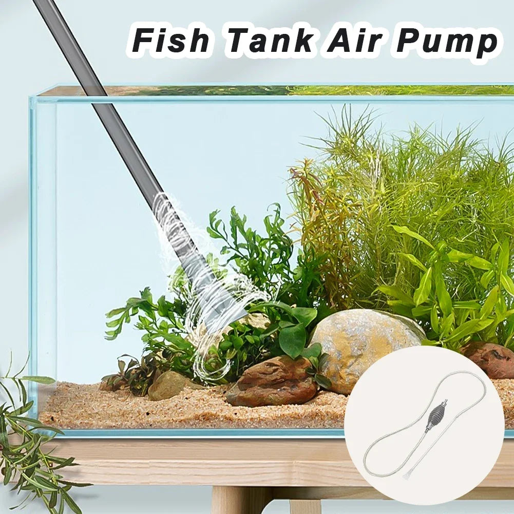 Aquarium Siphon Fish Tank Syphon Vacuum Cleaner Pump Semi-automatic Water Change Changer Gravel Water Filter Acuario Accessories