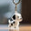 Dog Cat Hair Storage Pendant Keychain Box Couple Car Key Chains Jewelry Souvenir Pet Lover Keepsake Memorial Keychain Gift Decor