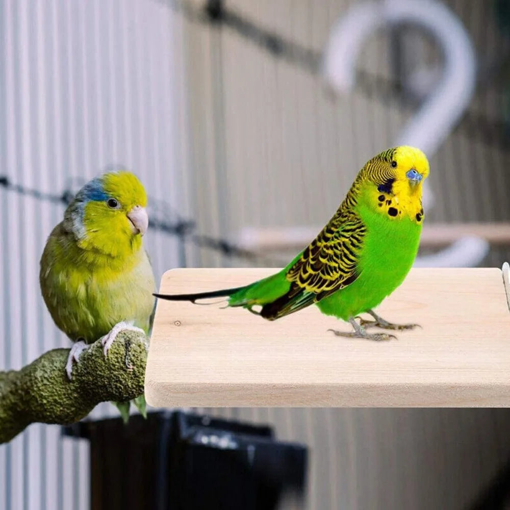Wood Square Stand Platform Cage Board Hamster Chinchilla Pet Springboard Hamster Branch Perches for Bird Cage Toys