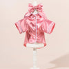 Pet  Pajama Set - Cute Solid Color Cat Dog Pajamas with Flower Headband Accessories, Soft Harness-Free Home Outfit