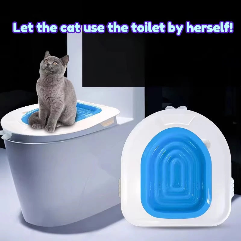 Reusable Plastic Toilet Training Kit for Cats, Toilet Trainer, Toilet for Puppy, Cat Litter Mat, Cleaning Product, Best
