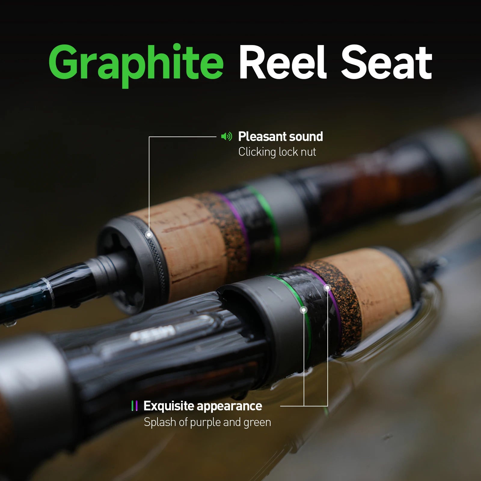 HANDING BFS Fishing Rod Magic L Micro Carbon Fishing Rod Lure Weight 1-8g FUJI® O+A Guide Rings UL/L Casting Rod Cork Handle