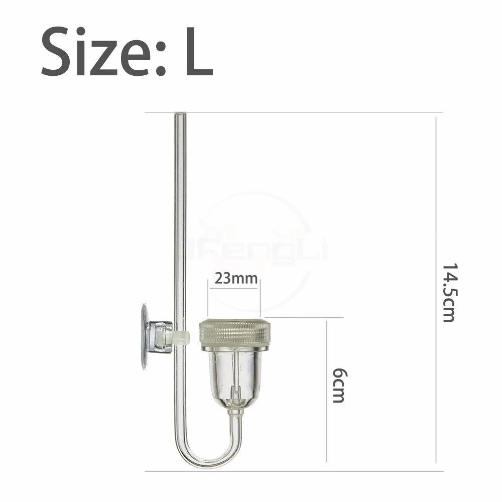 Aquarium CO2 Diffuser With Bubble Counter Twinstar Style Atomizer Acrylic Fish Tank Aquatic Plants Accessories Supplies Sprayer