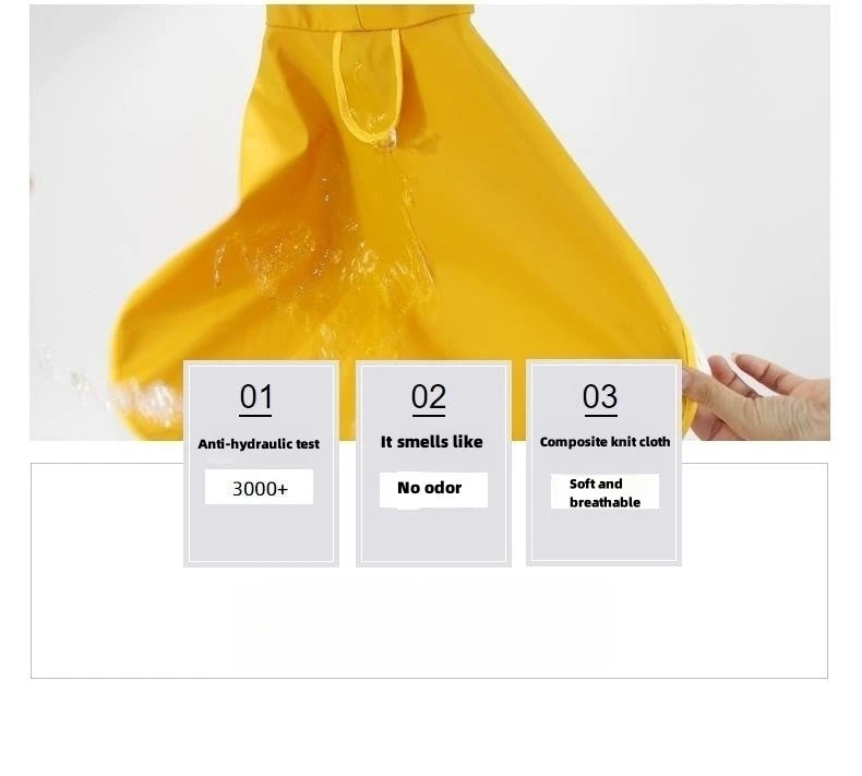 Teddy Cgi Golden Dog Clothes Egg Olk Man PU Waterproof Jacket Dog Raincoat Pet Supplies Waterproof Outdoor