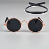 Puppy Dog Sunglasses Anti-skid Round Metal Cat Classic Retro Sunglasses Hippie Cute and Funny Pet Glasses Cosplay Party Costume