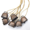 Hot Sale Cow And Sheep Bells Pet Copper Bells Christmas Decoration Jingle Bells With Hemp Rope Loud Bells Xmas Hanging Ornament