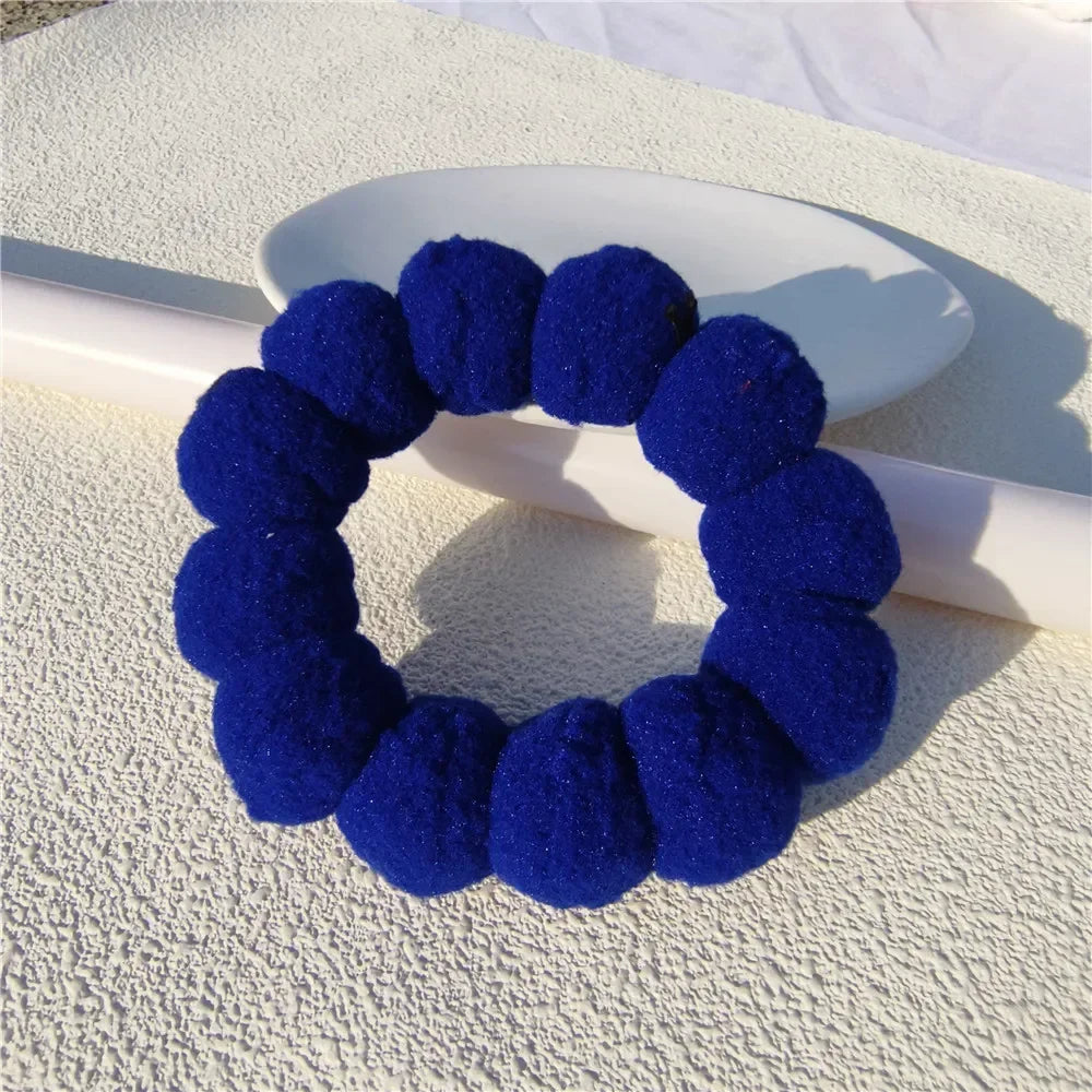 New Soft 3cm Plush Ball Handmade Pet Dog Collar Cartoon Solid Color Cat Necklace Decoration Poodle Samoyed Bichon Accessories