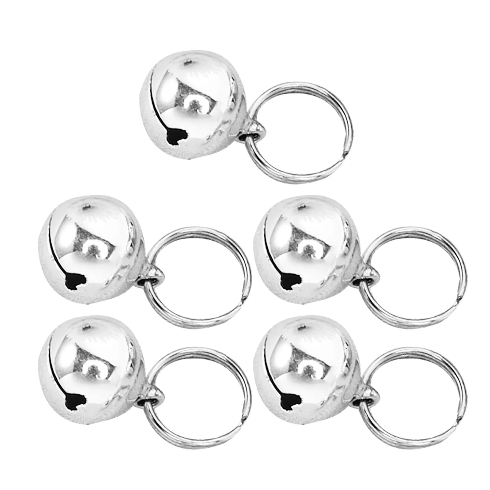 5Pcs High Sensitivity Stainless Steel Pet Bells Loud Ringing Minimal Movement for Cat Dog Collars Wildlife Safety Tracking
