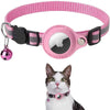 Cat AirTag Holder Collar Breakaway Reflective Strips Adjustable Kitten Collar Waterproof Cat Bell Collar Pet Air Tag Case