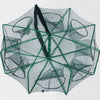 Fishing Net Mesh Folded Hexagon Octagon 8 Hole Hand Fishing Net Casting Nets Crayfish Shrimp Catcher Tank Trap Cage Mesh Tool