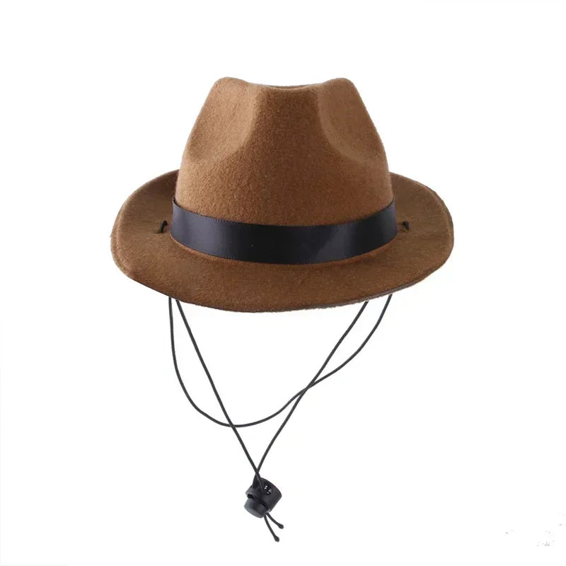 Pet Hat Dog Cat Western Cowboy Hat Halloween Pet Outdoor Caps  Funny Retro Photo Prop Dog Accessories Doll Decor Pet Products - Play Paws Toys