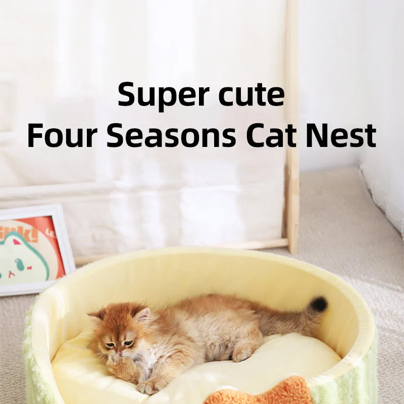 HOOPET Cats Bed Dogs Nest Pet Bed Kennel Non-Slip Winter Warm Small Dog Kennel Sleeping Soft Puppy Cushion Pet Supplies - Play Paws Toys
