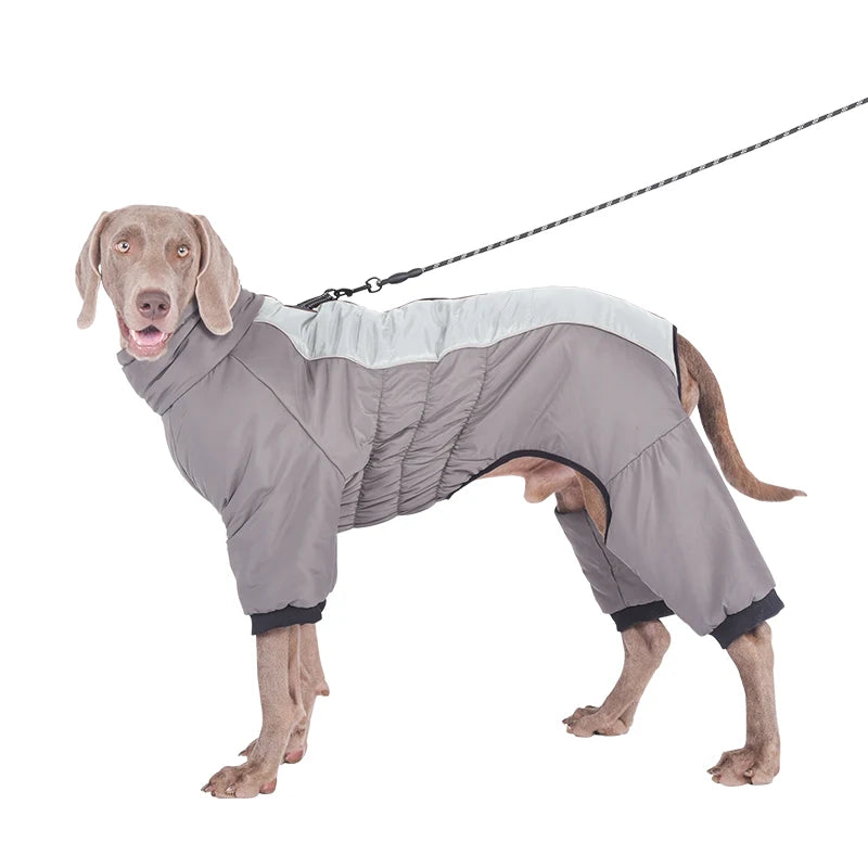 Waterproof Pet Dog Winter Jumpsuit Warm Medium Large Dogs Winter Jacket Clothes Labrador Bulldog Golden Retriever Costumes