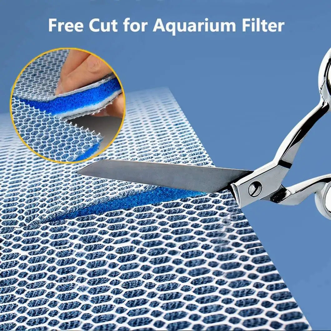 Aquarium 8D Sponge Fish Pond Tank Filter Cotton Pad 8 Layers Cleaning Purifier Water Purification Accessories without Glue