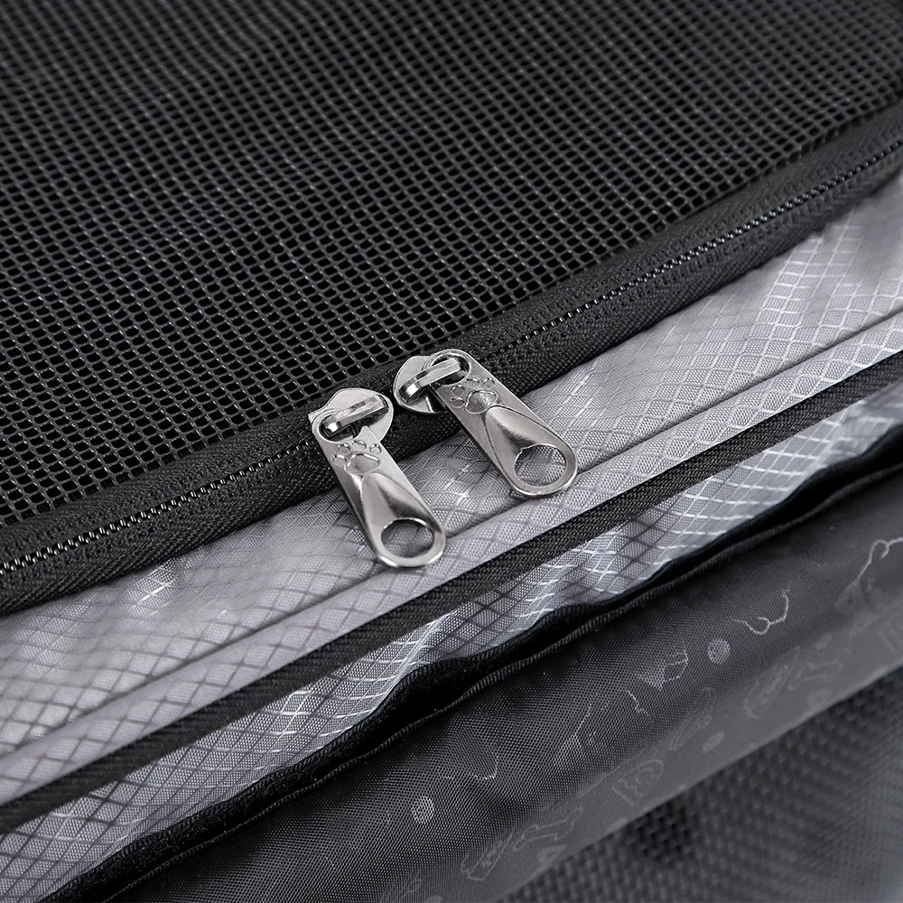 Bicycle Front Basket Pet Dog Carrying Bag Removable Suspension Folding Duffel Bag with 15 Lbs Weight Capacity for Cycling