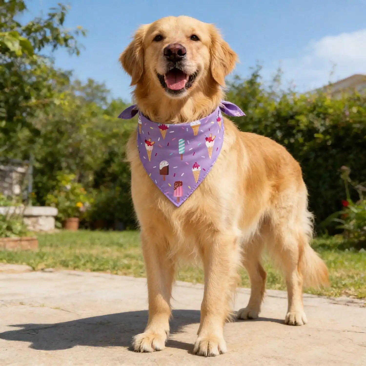 Cute Cartoon Printed Bandana Adjustable Summer Pet Scarf For Dog Cat Bib Kerchief Triangle Towel Holiday Accessories
