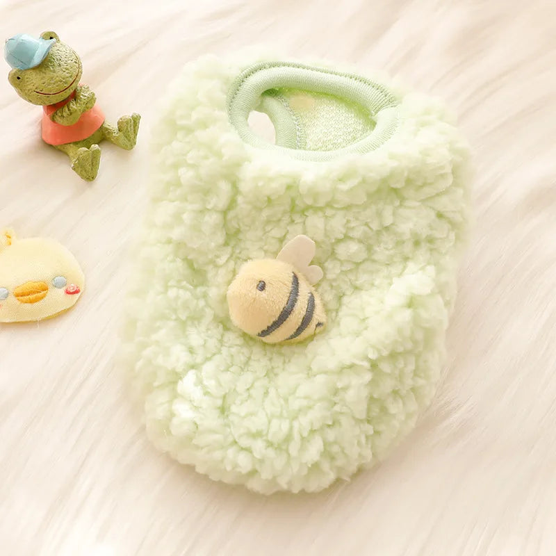 Newborn Cat Kitten Velvet Clothing Winter Warm Little Pet Sweater for Small Animals Bunny Pullovers Clothes Teacup Poodle XXXS - Play Paws Toys