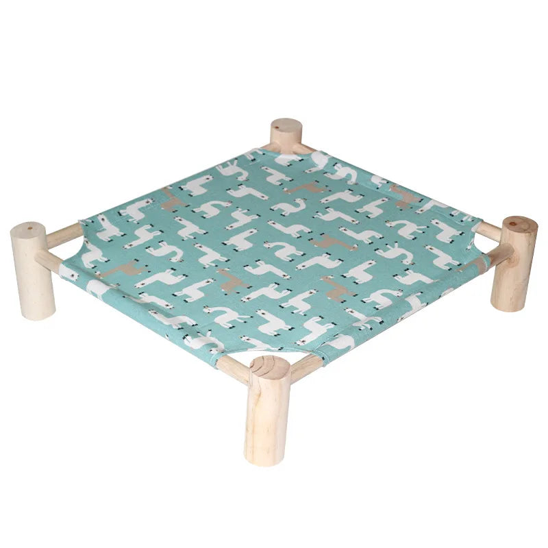 Cat Bed House Outdoor Universal Pet Bed Removable Breathable Pet Hammocks Bed for Cat Small Dog Durable Wood Frame Canvas Beds - Play Paws Toys
