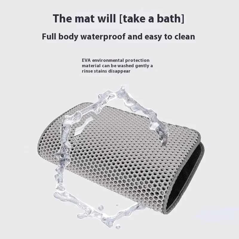 Large Cat Litter Mat Waterproof Double Layer Non Slip Litter Box Tray Pad Washable Durable Pet Toilet Training Mat