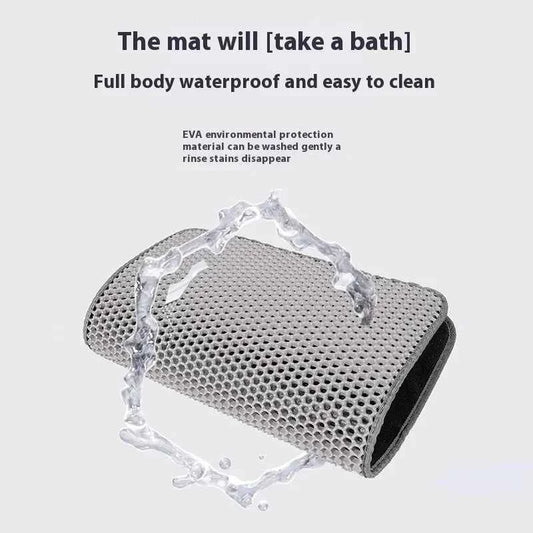 Large Cat Litter Mat Waterproof Double Layer Non Slip Litter Box Tray Pad Washable Durable Pet Toilet Training Mat
