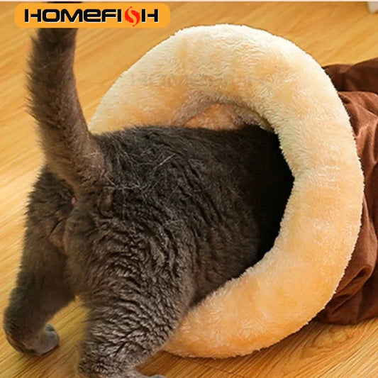 Autumn and Winter Cat Sleeping Bag Semi-enclosed Cat Nest Warm Small and Medium-sized Pet Nest Can Be Disassembled and Washed - Play Paws Toys