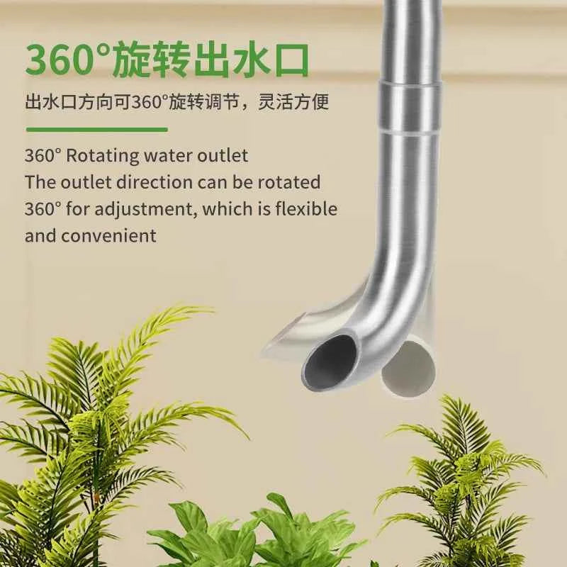 ZRDR Fish tank filter tube filter Aquarium external 304 stainless steel inlet and outlet Oil removal film filter accessories