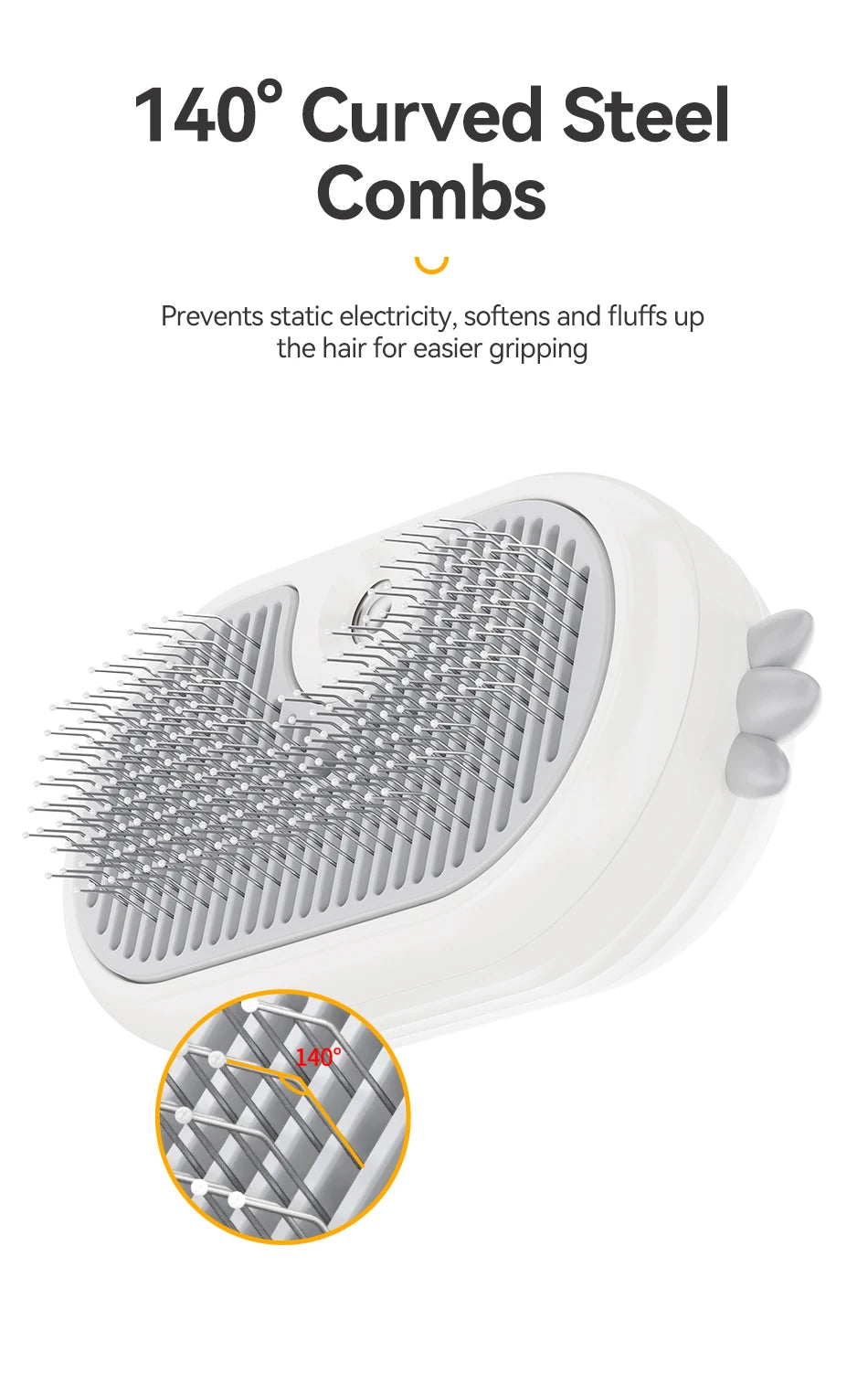 ROJECO Pet Steam Comb Cat Electric Spray Brushes for Dog Hair Removal Combs Pet Hair Grooming Tools Kitten Hair Removal Brushes