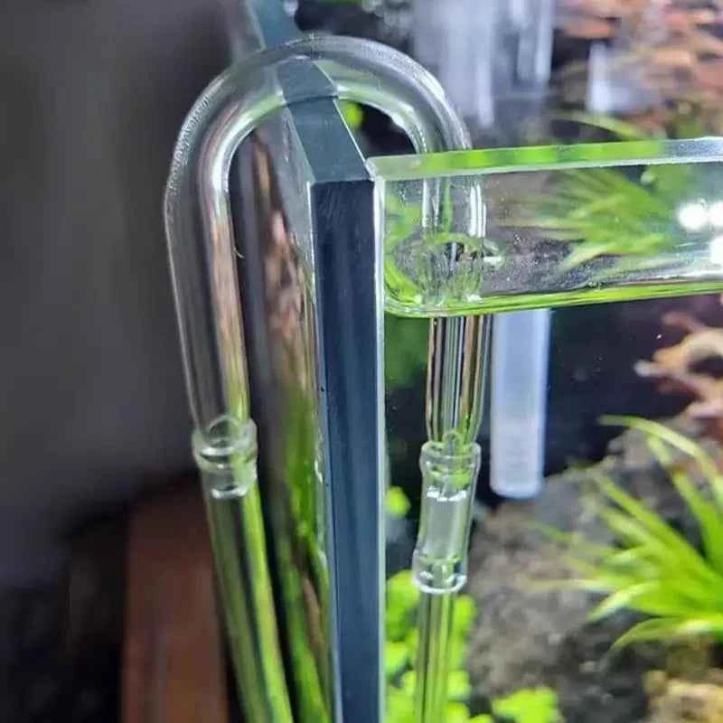 Aquarium Air Pipe Connector U Shaped Pipe Fish Tank Co2 Oxygen Tube Check Valve Glass Tube for Co2 Diffuser Air Pump Accessories