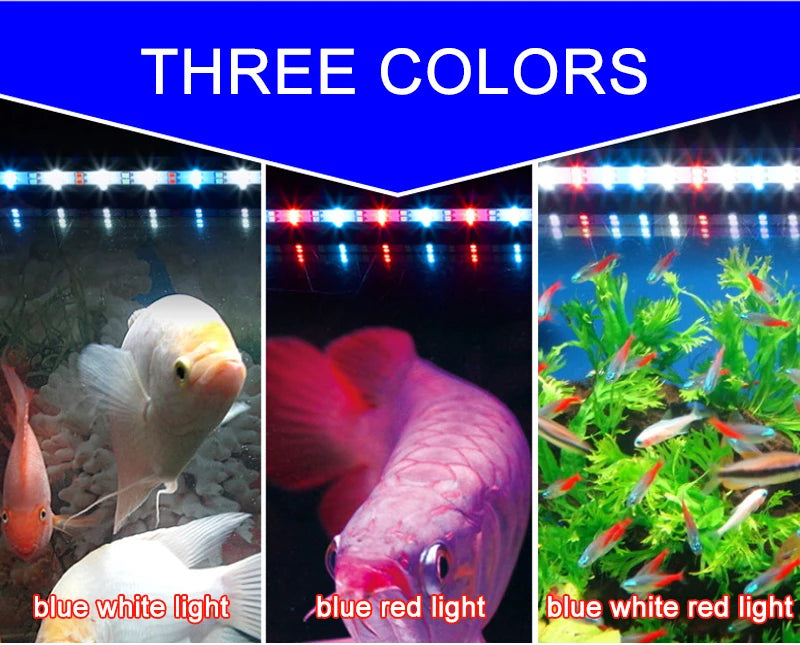 Waterproof LED Aquarium Light Fish Tank Underwater Lamp Clip Light Aquariums Decor Lighting Submersible Lamp Plant Grow 220-240V