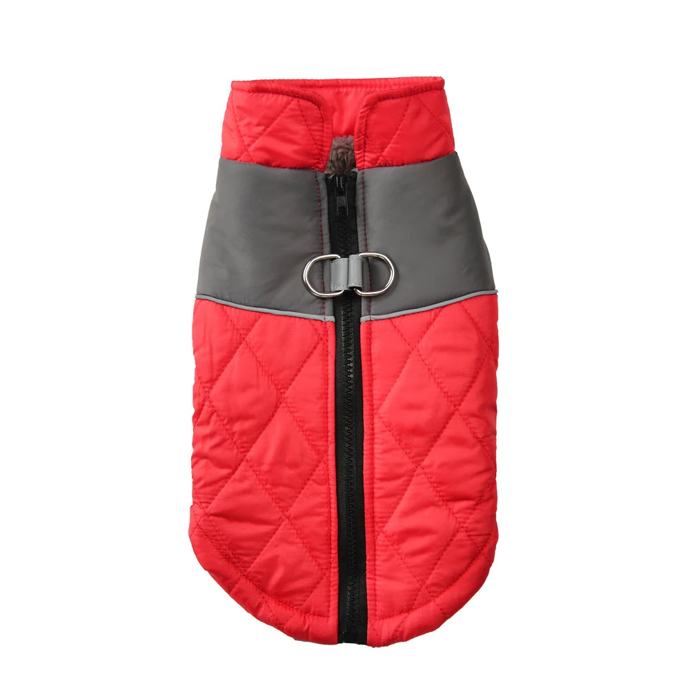 Fleece Warm Dog Clothes For Small Medium Dogs Cats Winter Elasticity Windproof With D-ring Puppy Jacket Chihuahua Pet Costume