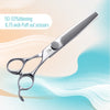 Fenice 6.5/7.0 inch High-end JP440C Alloy Steel Diamond Screw Grooming for Dogs Scissors Shears Kit for Dog Groomers