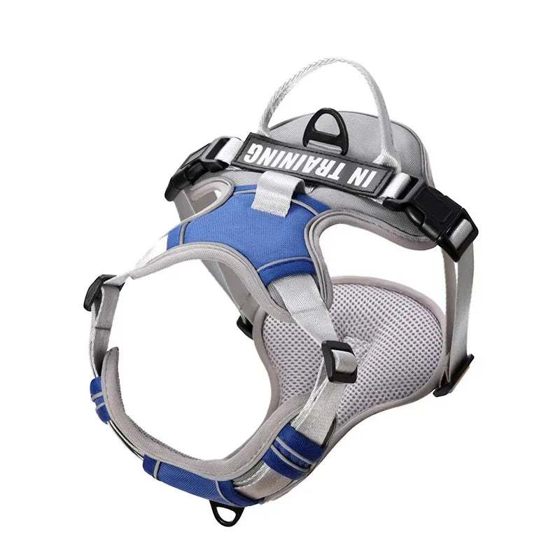 Nylon Adjustable Dog Harness Personalized Dog Harness Vest Reflective Breathable Pet Harness Leash For Small Medium Large Dogs
