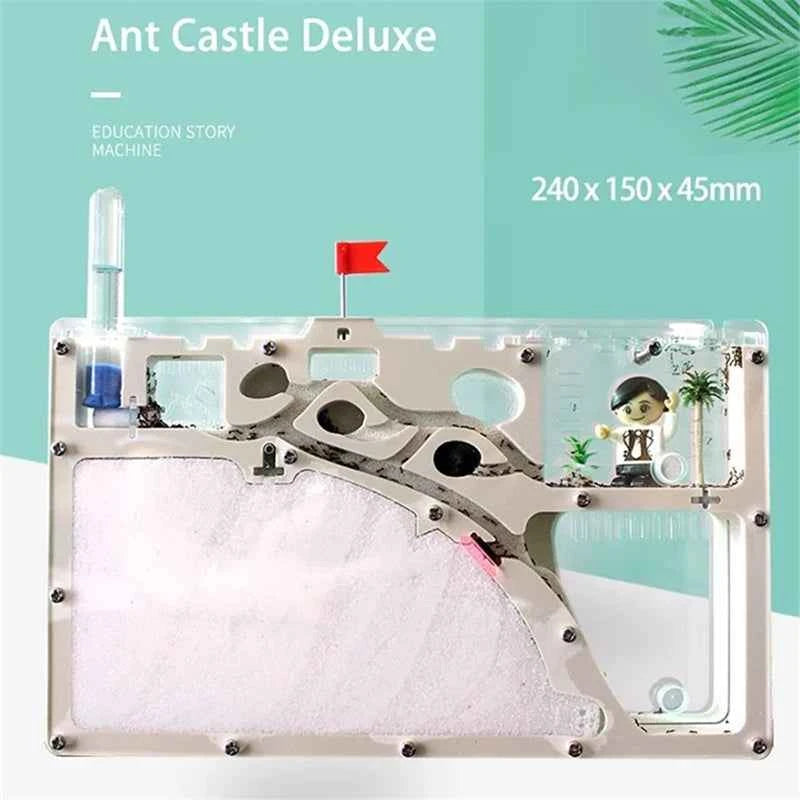 Funny Ant Castle with Sand Ant Nest Home Children Educational Bio Art Ant Farm Underground Ecology Castle Ant Cage Insects Box