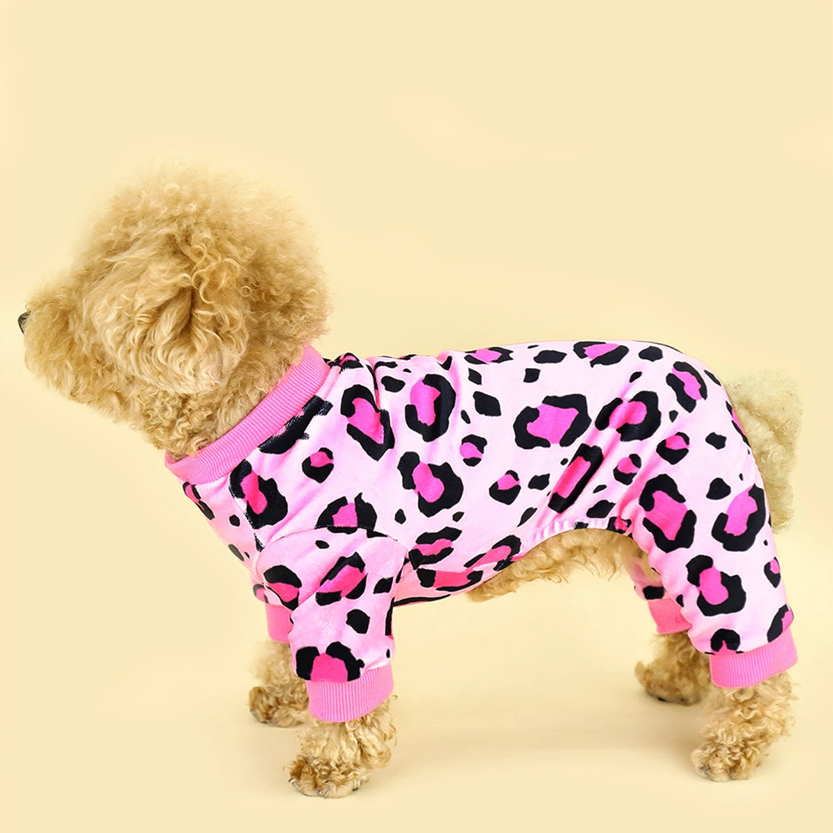 Leopard Dog Pajamas: Ultra-Soft 4-Legged Sleepwear for Small, Medium & Large Dogs - Global Pet Fashion Hit!