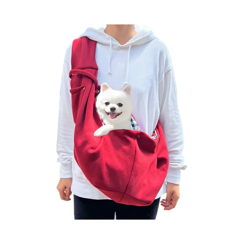 Pet Ortable Shoulder Bag with Pocket Fits Within 7.5kg Dog Cat Sling Carrier for Outdoor Travel Hiking Pet Carrying Supplies - Play Paws Toys
