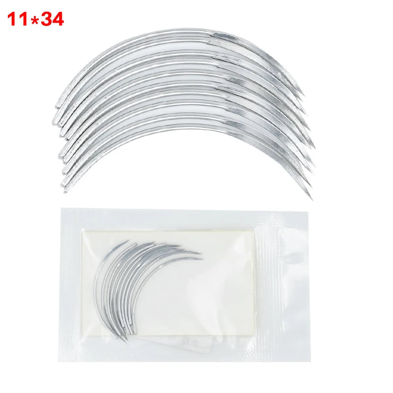 10 Pcs Suture Needles for Veterinary Surgery Stainless Steel Surgical Sutures Curved Needles Pigs Sheep Poultry Livestock Tools