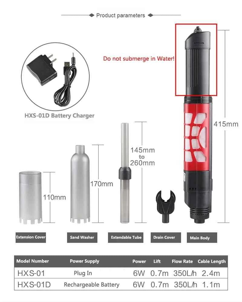 Sunsun 220V Automatic Gravel Electric Cleaner Water Filter Sand Washer Siphon Vacuum Cleaning Tool for Fish Tank Aquarium
