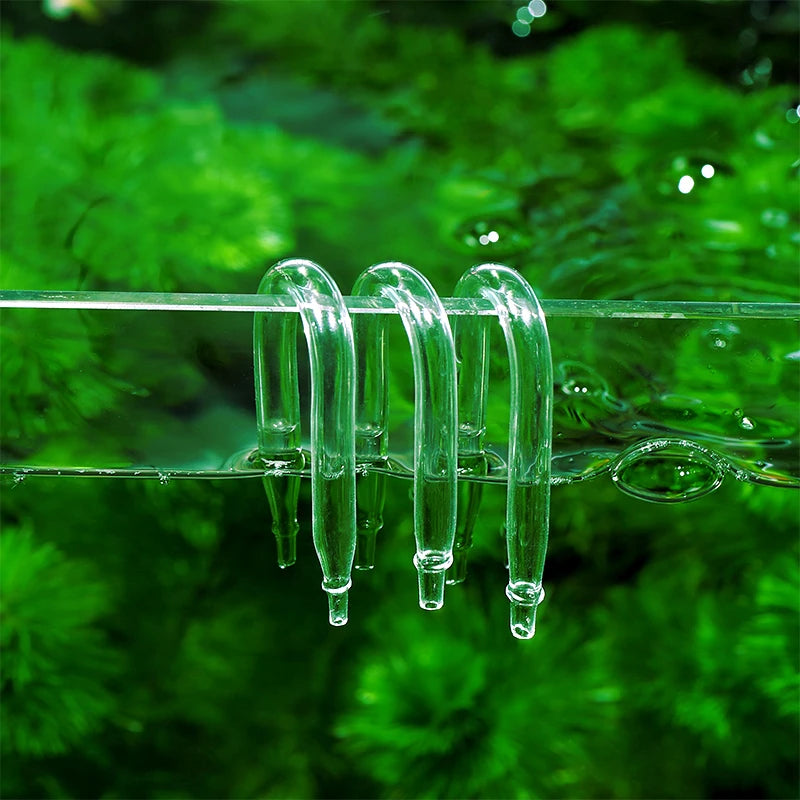 Aquarium U Shaped Air Pipe Connector Fish Tank Co2 Oxygen Tube Check Valve Glass Tube For Co2 Diffuser Air Pump Accessories