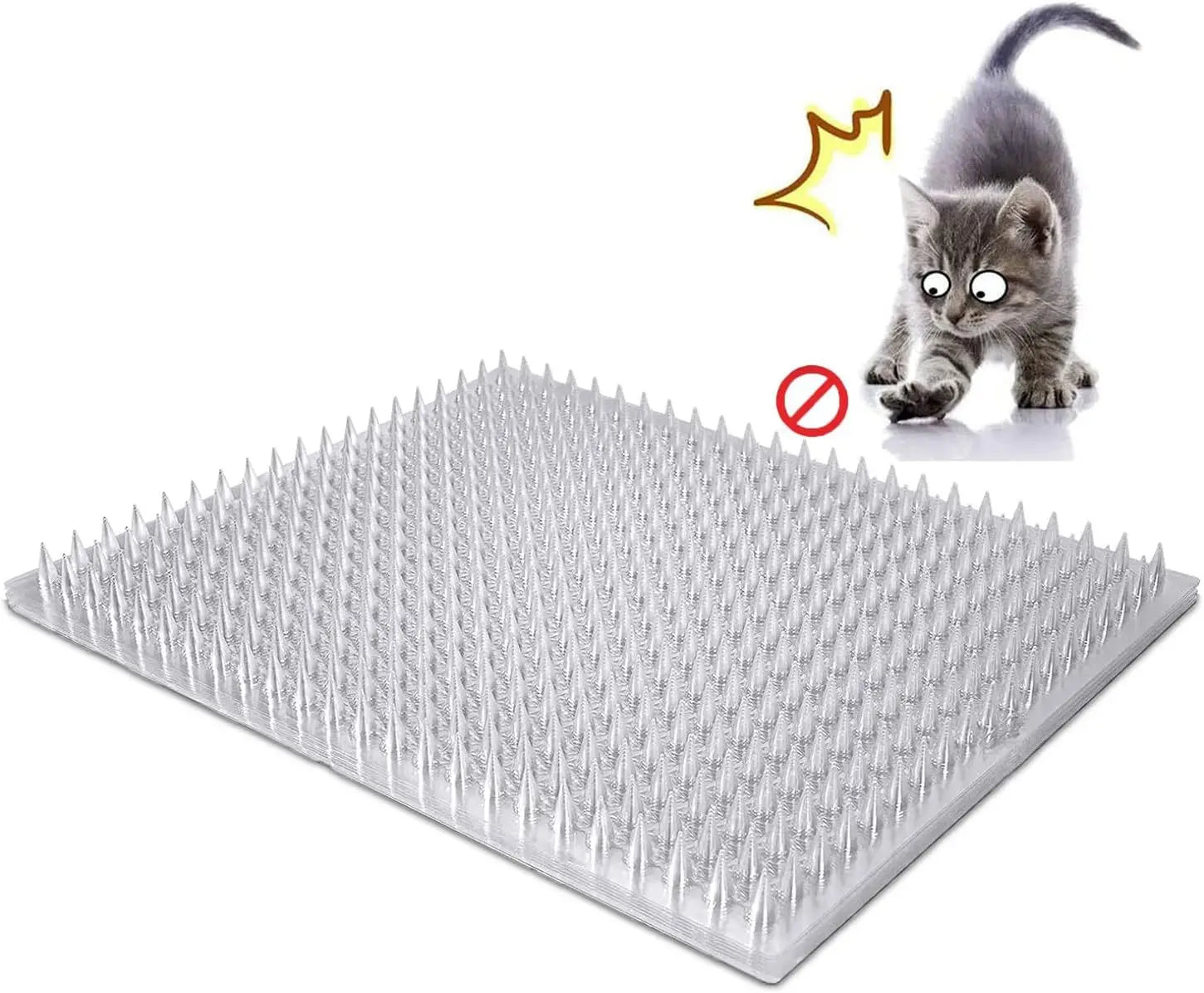 With Prickle Strips Spikes Straps Keep Cat Dog Away Digging Climbing Pet Supply Pad Anti-Cat Dog Mat Protect Plant