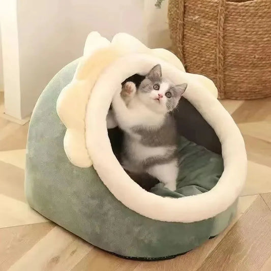 Cat Nest House for Cats Cave Foldable Removable Washable Pet Sleeping Bed Four Seasons Universal Dog Cat Nest Kittens Cave - Play Paws Toys