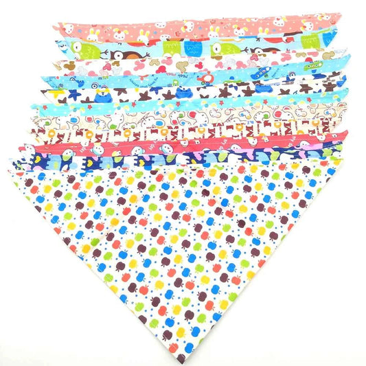 S/M/L/XL 10PCS Dog Bandana Cotton Dog Puppy Bibs Scarf Dog Bandans for -Large Dogs
