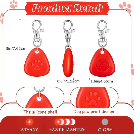 LED Pet Pendant Collar Waterproof Dog Collar Light for Outdoor Walking Safety Silicone LED Dog Collar Dog Tag Battery Included
