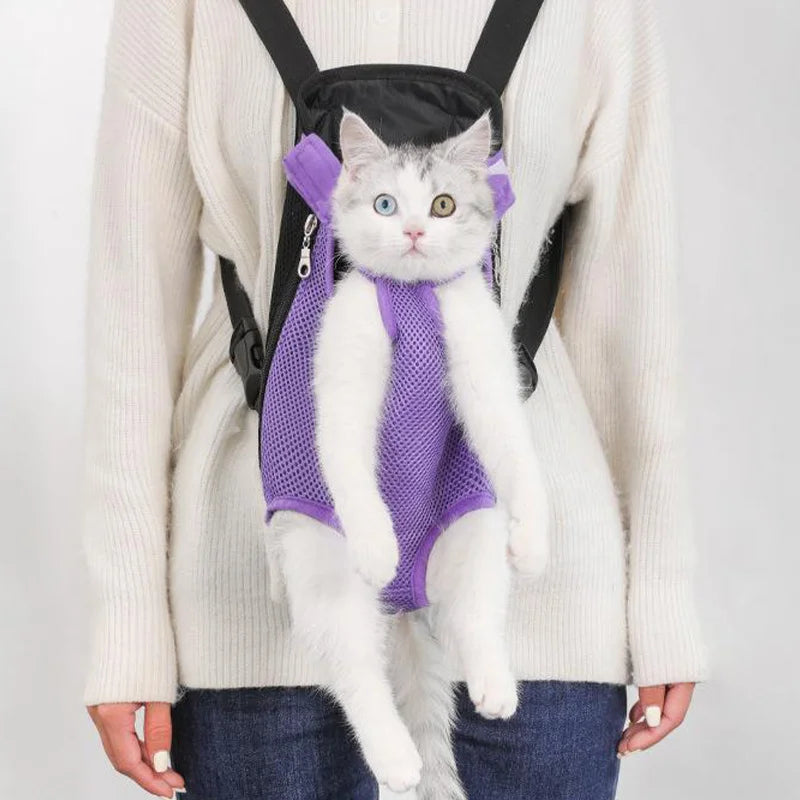 Adjustable Cat Carrier Bag Pet Double Shoulder Backpack Portable Bag Outdoor Travel Camping Hiking Cat Bag Dog Bag - Play Paws Toys