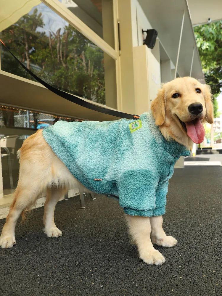 HOOPET 3XL-7XL Winter Thick Big Dog Clothes Lambs Wool Jacket for Medium Large Dogs Windproof Coat Pet Accessories