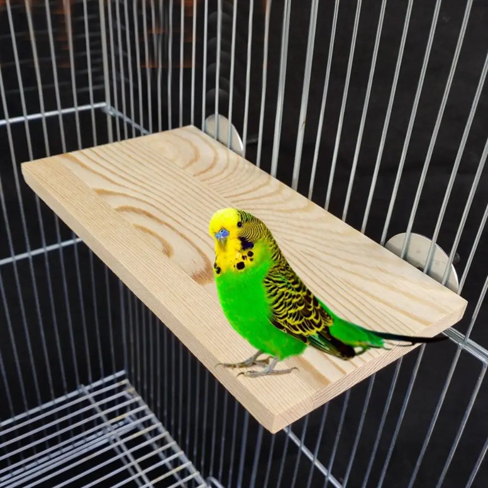 Wood Square Stand Platform Cage Board Hamster Chinchilla Pet Springboard Hamster Branch Perches for Bird Cage Toys