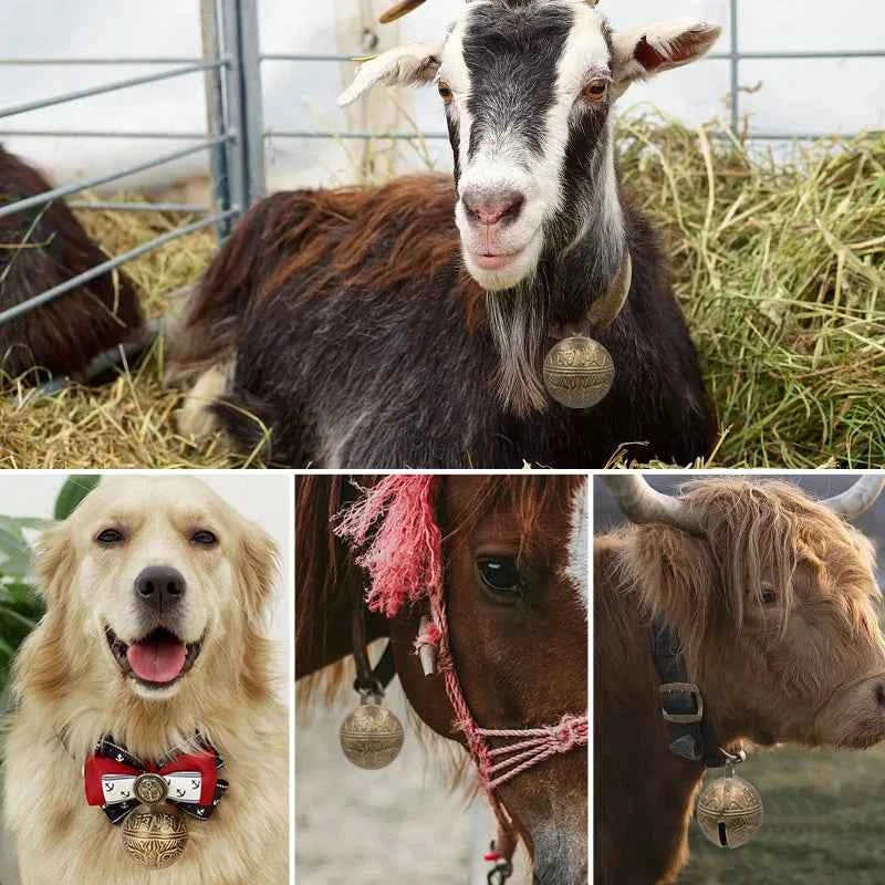 Sheep Pet Dog Copper Bells Animal Identification Feeding Device Farm Livestock Grazing Bells Pet Supplies Position Recognition