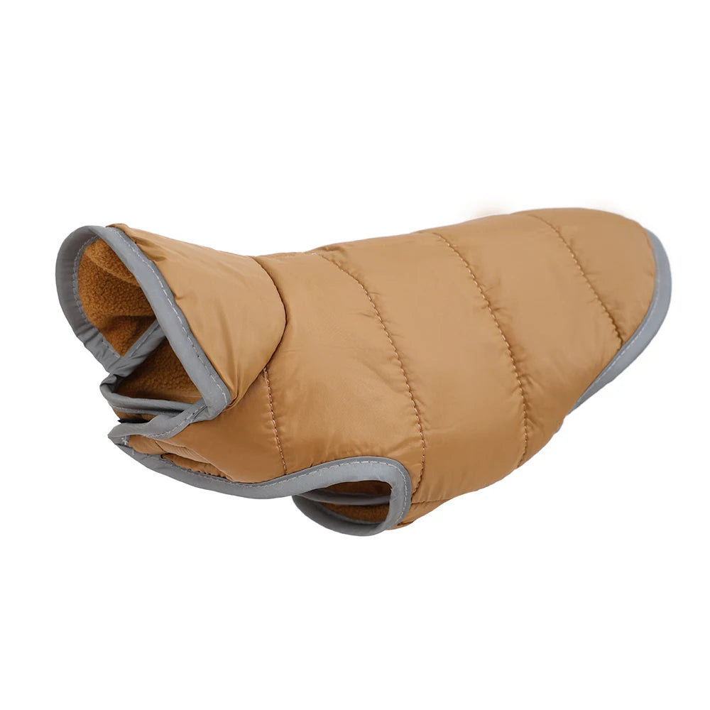 Fleece Warm Pet Clothes For Winter Reversible Cat Jacket With Leash Hole Reflective Waterproof Pets Coat For Puppy Cats Sphynx - Play Paws Toys